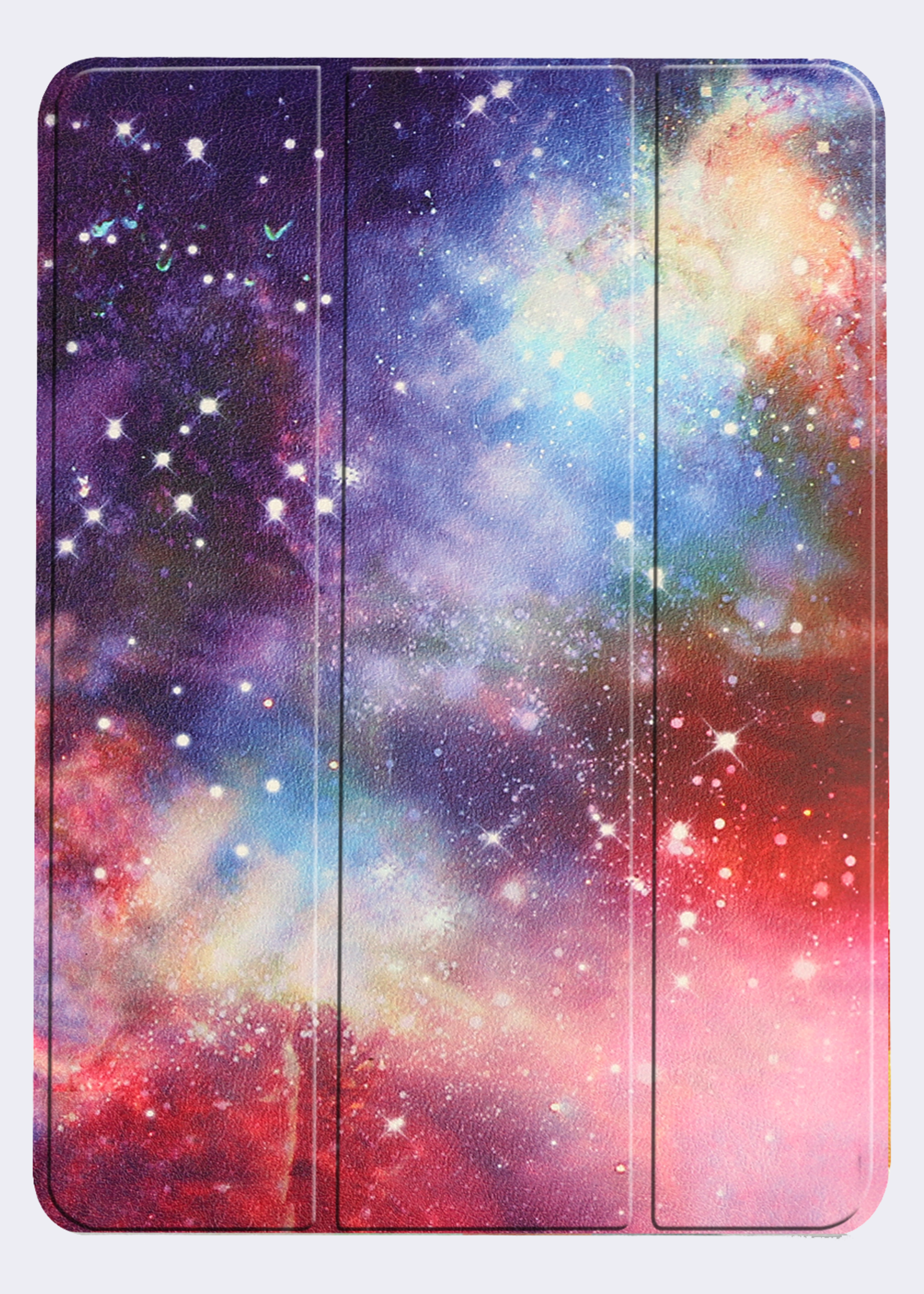 BTH Hoes Geschikt voor iPad Air 6 (11 inch) Hoes Book Case Hoesje Trifold Cover Met Uitsparing Geschikt voor Apple Pencil Met Screenprotector - Hoesje Geschikt voor iPad Air 2024 (11 inch) Hoesje Bookcase - Galaxy