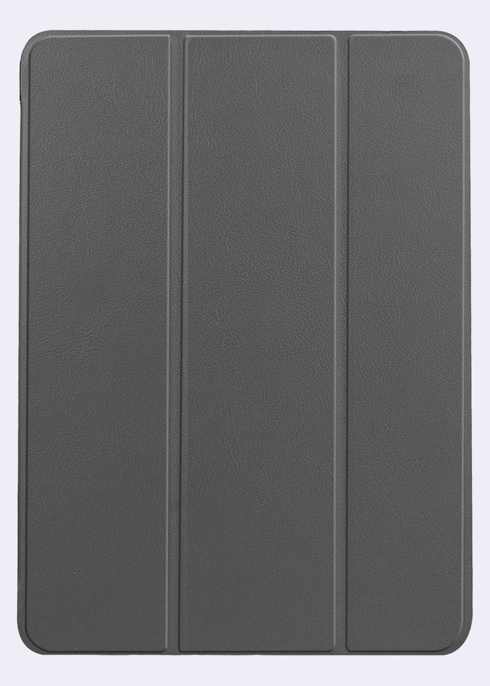 BTH Hoes Geschikt voor iPad Air 6 (11 inch) Hoes Book Case Hoesje Trifold Cover Met Uitsparing Geschikt voor Apple Pencil Met Screenprotector - Hoesje Geschikt voor iPad Air 2024 (11 inch) Hoesje Bookcase - Grijs