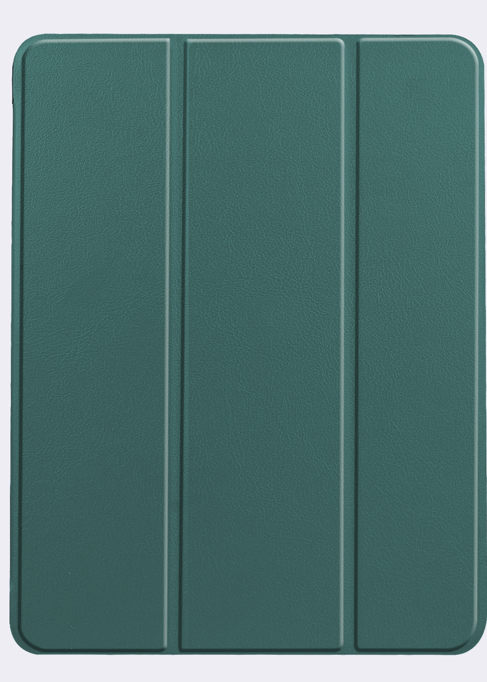 BTH Hoes Geschikt voor iPad Air 6 (13 inch) Hoes Book Case Hoesje Trifold Cover Met Uitsparing Geschikt voor Apple Pencil Met Screenprotector - Hoesje Geschikt voor iPad Air 2024 (13 inch) Hoesje Bookcase - Donkergroen