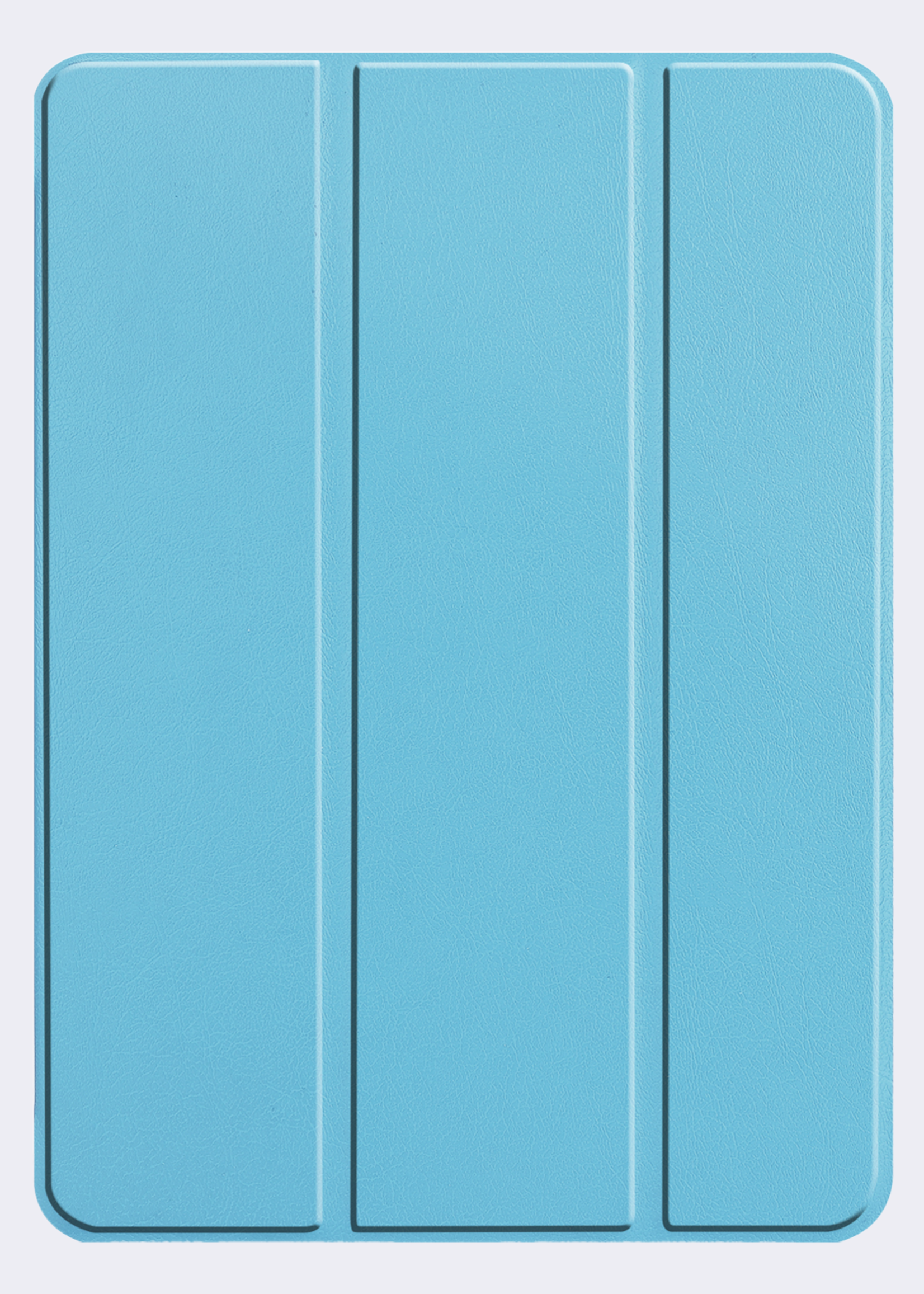 BTH Hoes Geschikt voor iPad Pro 2024 (11 inch) Hoes Book Case Hoesje Trifold Cover Met Screenprotector - Hoesje Geschikt voor iPad Pro 2024 11 inch (7e generatie) Hoesje Bookcase - Lichtblauw