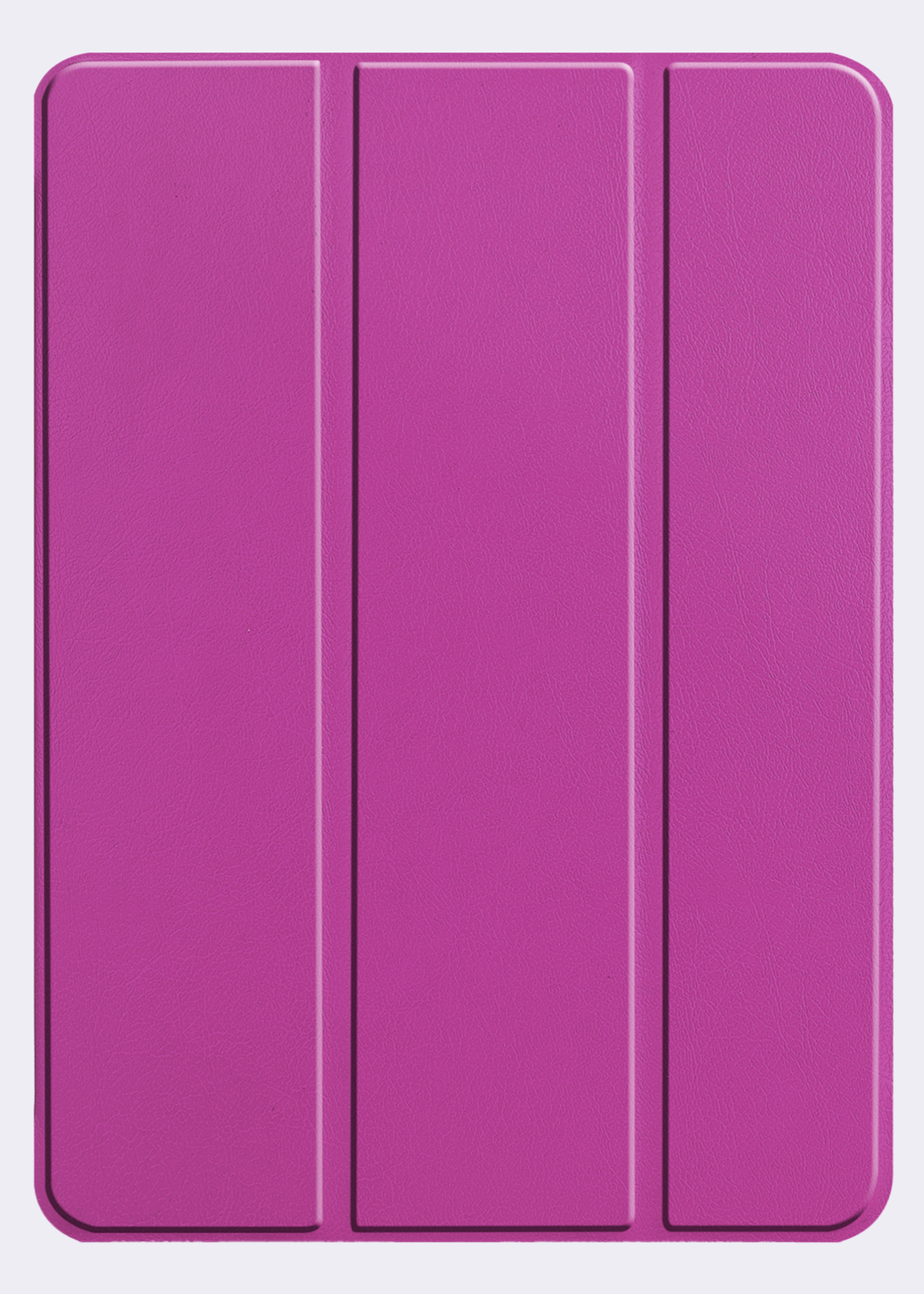 BTH Hoes Geschikt voor iPad Pro 2024 (11 inch) Hoes Book Case Hoesje Trifold Cover Met Screenprotector - Hoesje Geschikt voor iPad Pro 2024 11 inch (7e generatie) Hoesje Bookcase - Paars