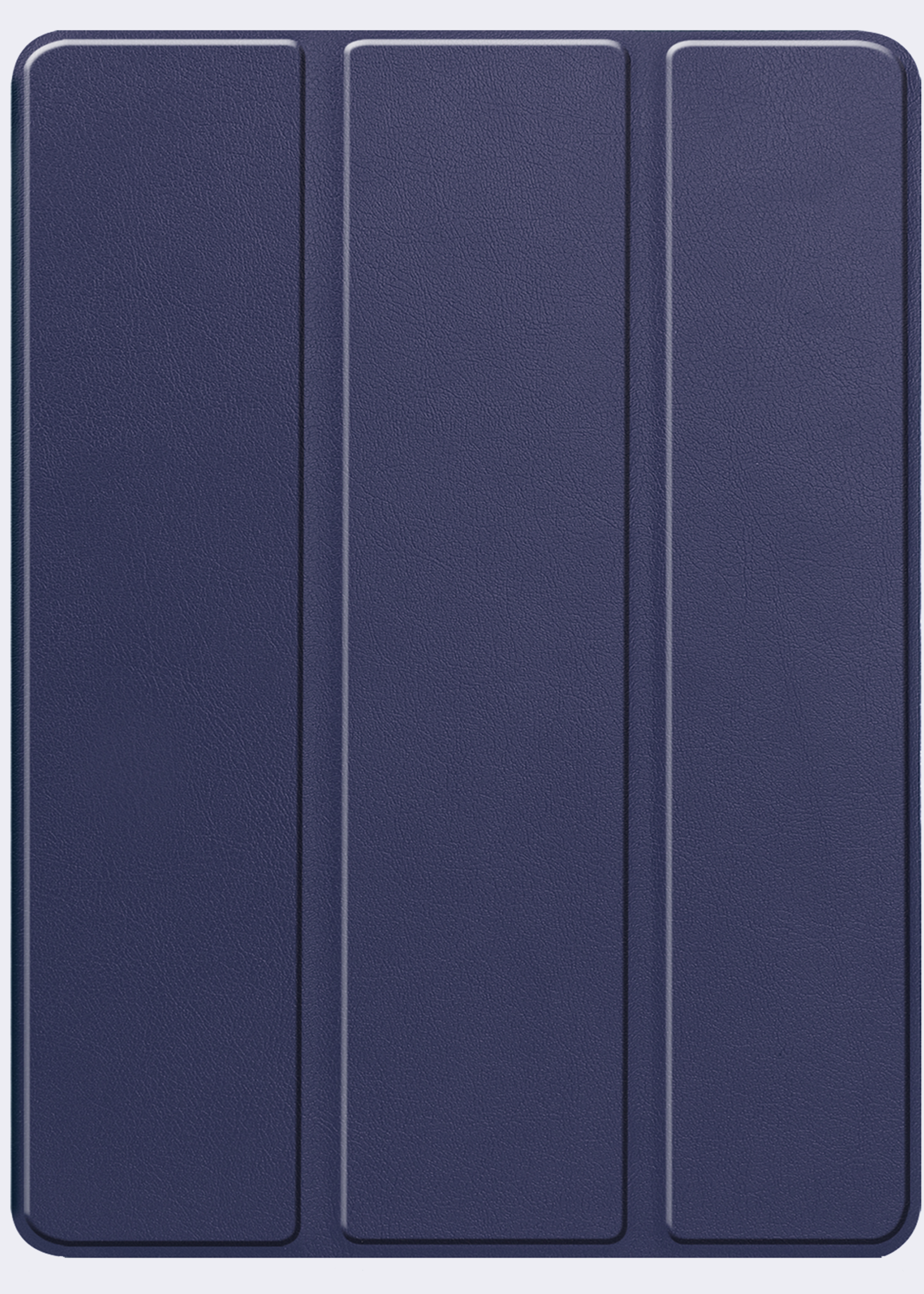 BTH Hoes Geschikt voor iPad Pro 2024 (11 inch) Hoes Book Case Hoesje Trifold Cover Met Uitsparing Geschikt voor Apple Pencil Met Screenprotector - Hoesje Geschikt voor iPad Pro 2024 11 inch (7e generatie) Hoesje Bookcase - Donkerblauw