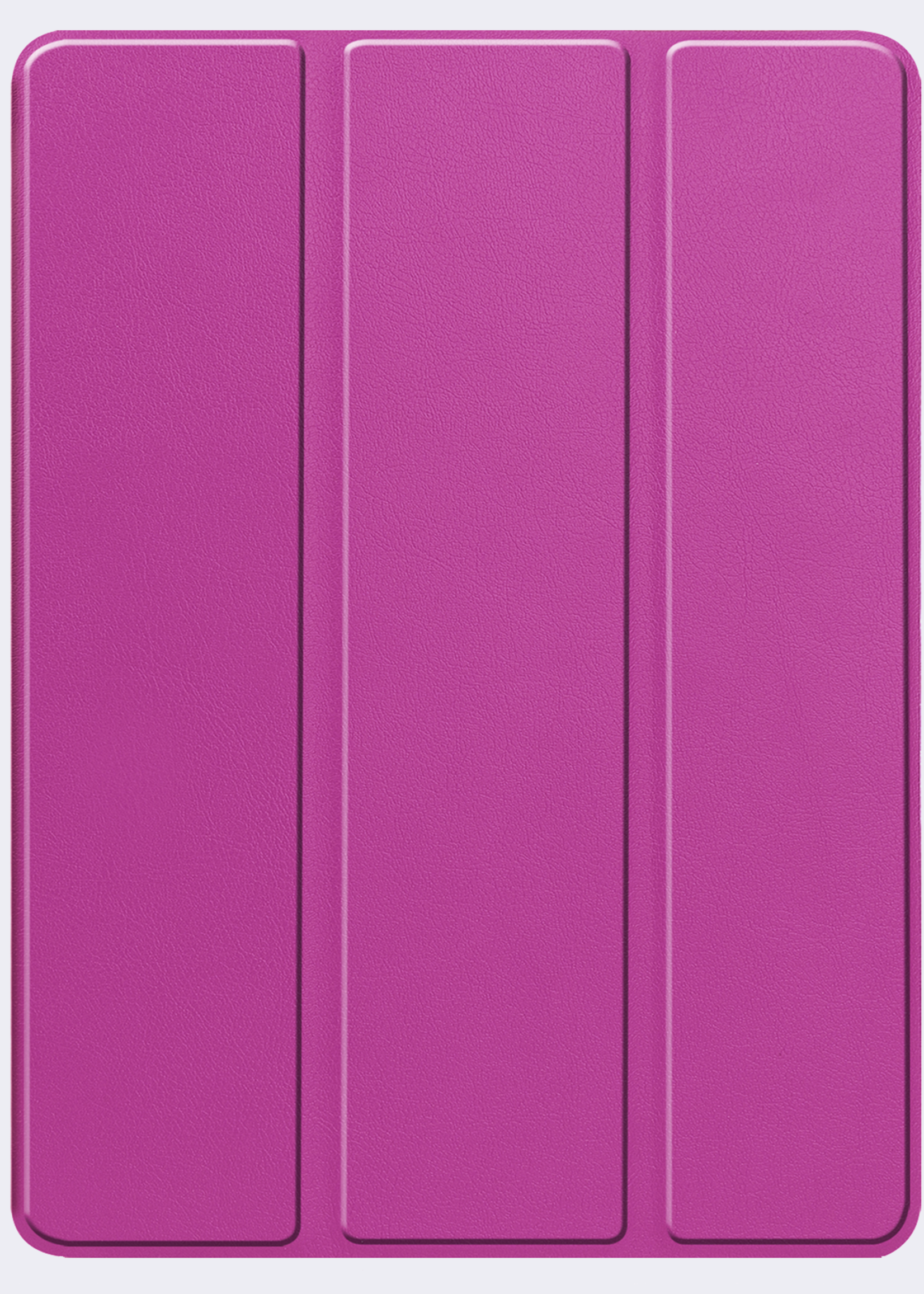 BTH Hoes Geschikt voor iPad Pro 2024 (11 inch) Hoes Book Case Hoesje Trifold Cover Met Uitsparing Geschikt voor Apple Pencil Met Screenprotector - Hoesje Geschikt voor iPad Pro 2024 11 inch (7e generatie) Hoesje Bookcase - Paars