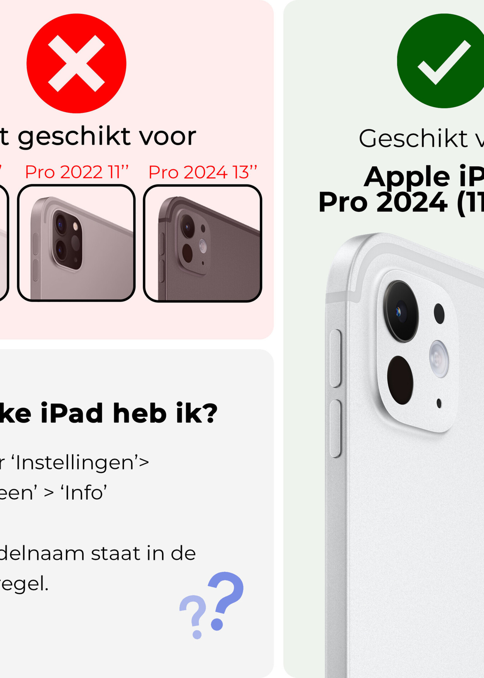 BTH Hoes Geschikt voor iPad Pro 2024 (11 inch) Hoes Book Case Hoesje Trifold Cover Met Uitsparing Geschikt voor Apple Pencil Met Screenprotector - Hoesje Geschikt voor iPad Pro 2024 11 inch (7e generatie) Hoesje Bookcase - Rood
