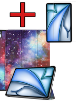 BTH BTH iPad Air 6 (11 inch) Hoesje Met Screenprotector - Galaxy