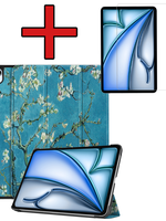 BTH BTH iPad Air 6 (11 inch) Hoesje Met Screenprotector - Bloemen