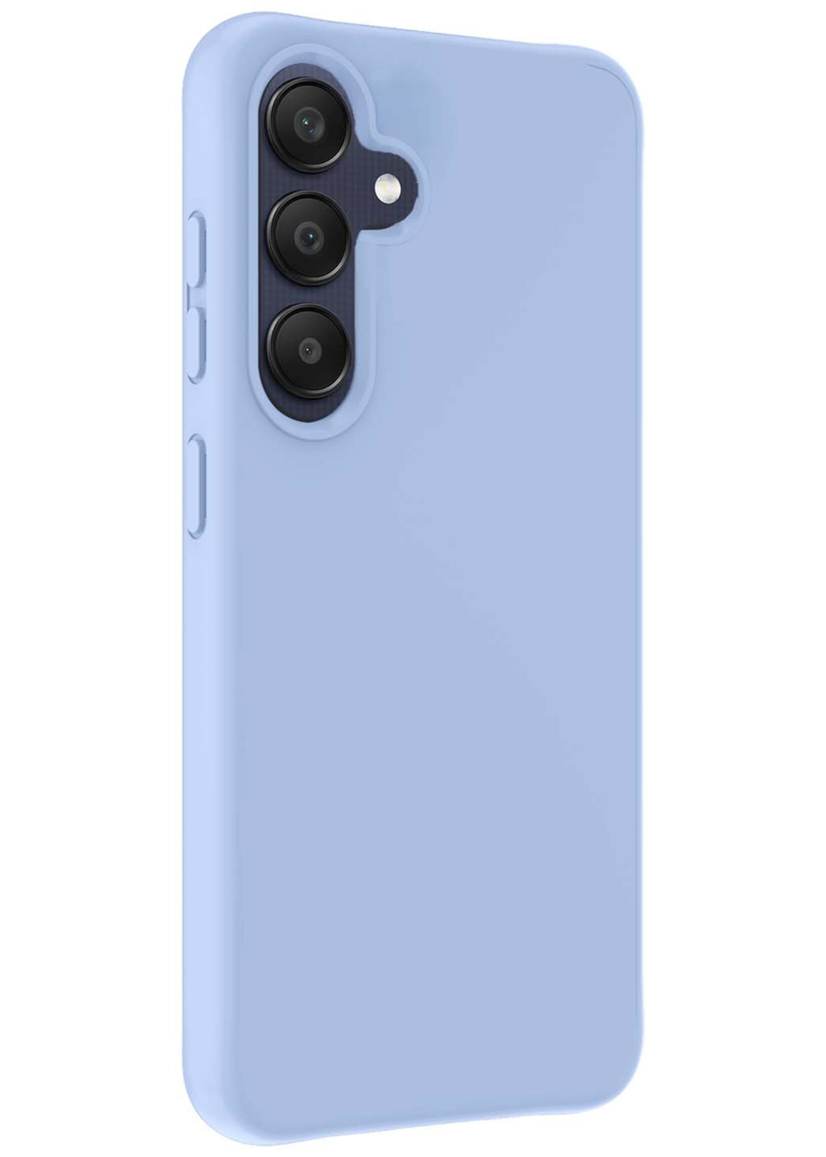 BTH Hoesje Geschikt voor Samsung A25 Hoesje Siliconen Case Hoes - Hoes Geschikt voor Samsung Galaxy A25 Hoes Cover Case - Lichtblauw