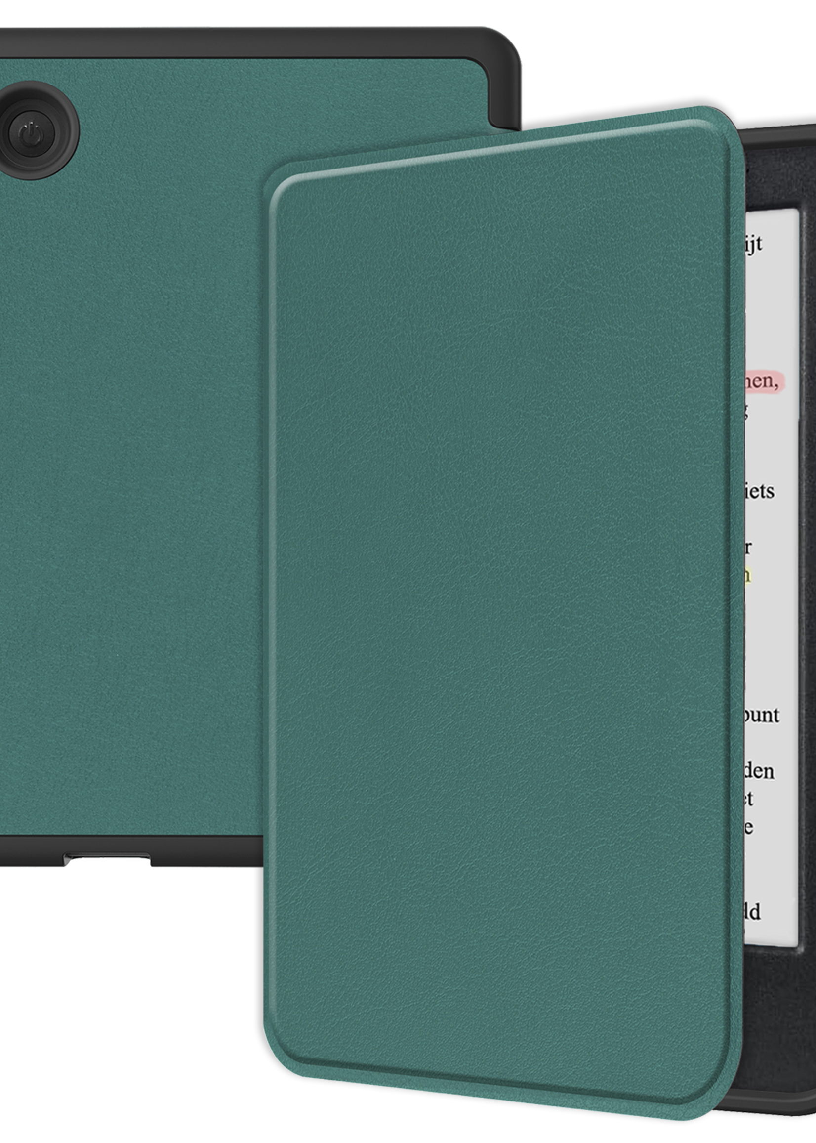 BTH Hoesje Geschikt voor Kobo Clara Colour Hoesje Luxe Bescherm Case - Hoes Geschikt voor Kobo Clara Colour Hoes Book Cover - Donkergroen