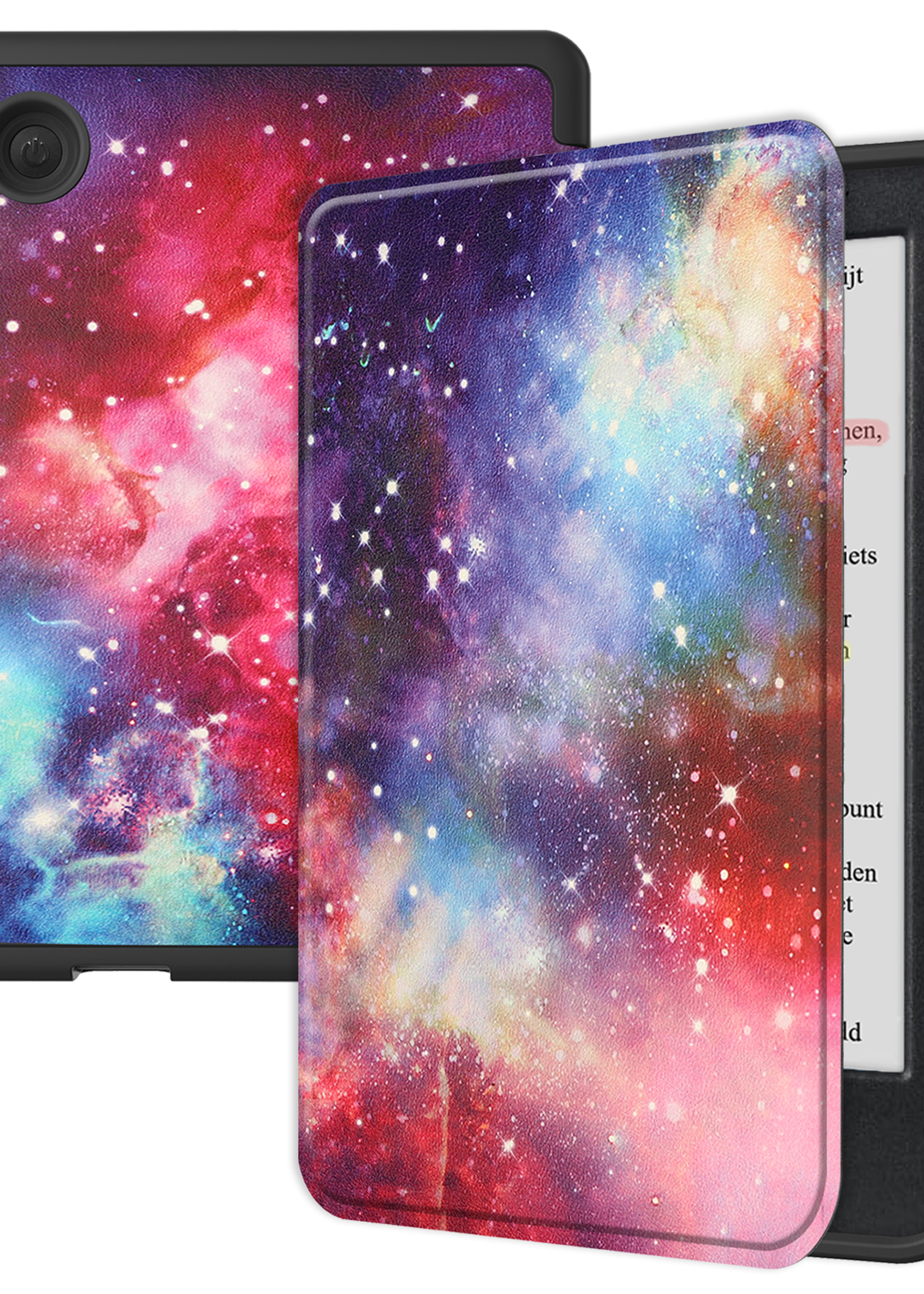 BTH Hoesje Geschikt voor Kobo Clara Colour Hoesje Luxe Bescherm Case - Hoes Geschikt voor Kobo Clara Colour Hoes Book Cover - Galaxy