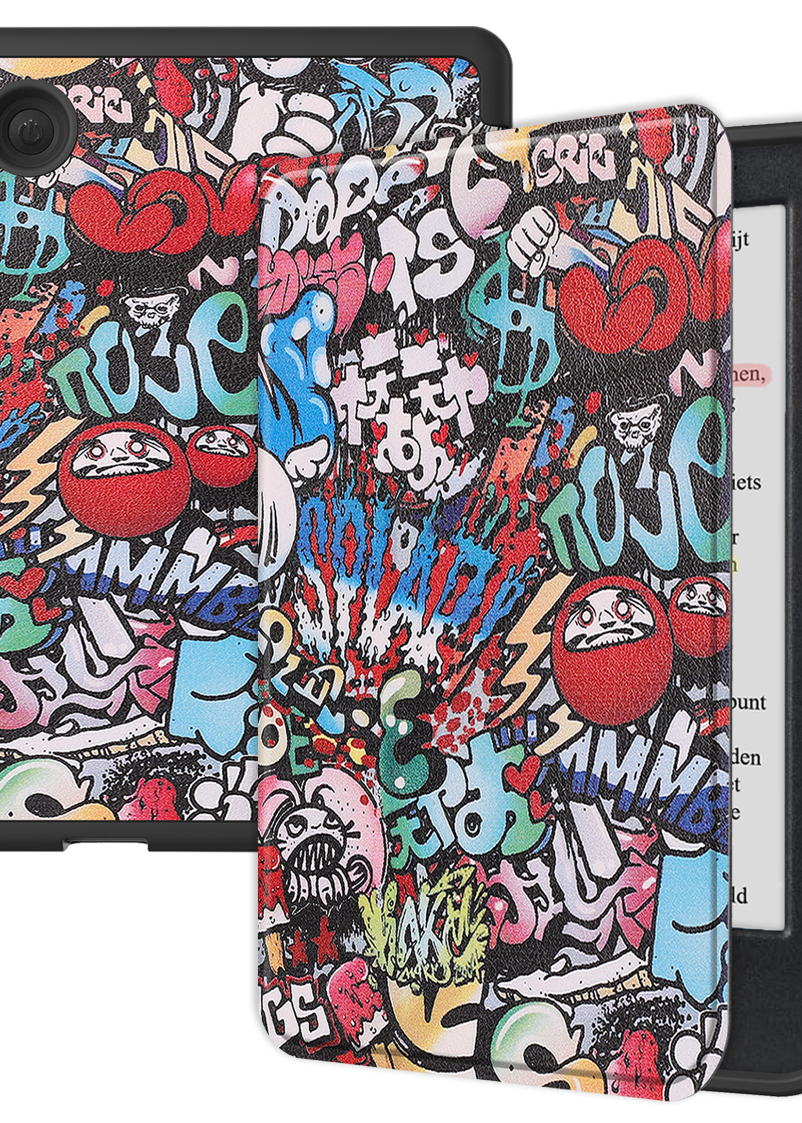 BTH Hoesje Geschikt voor Kobo Clara Colour Hoesje Luxe Bescherm Case - Hoes Geschikt voor Kobo Clara Colour Hoes Book Cover - Graffity