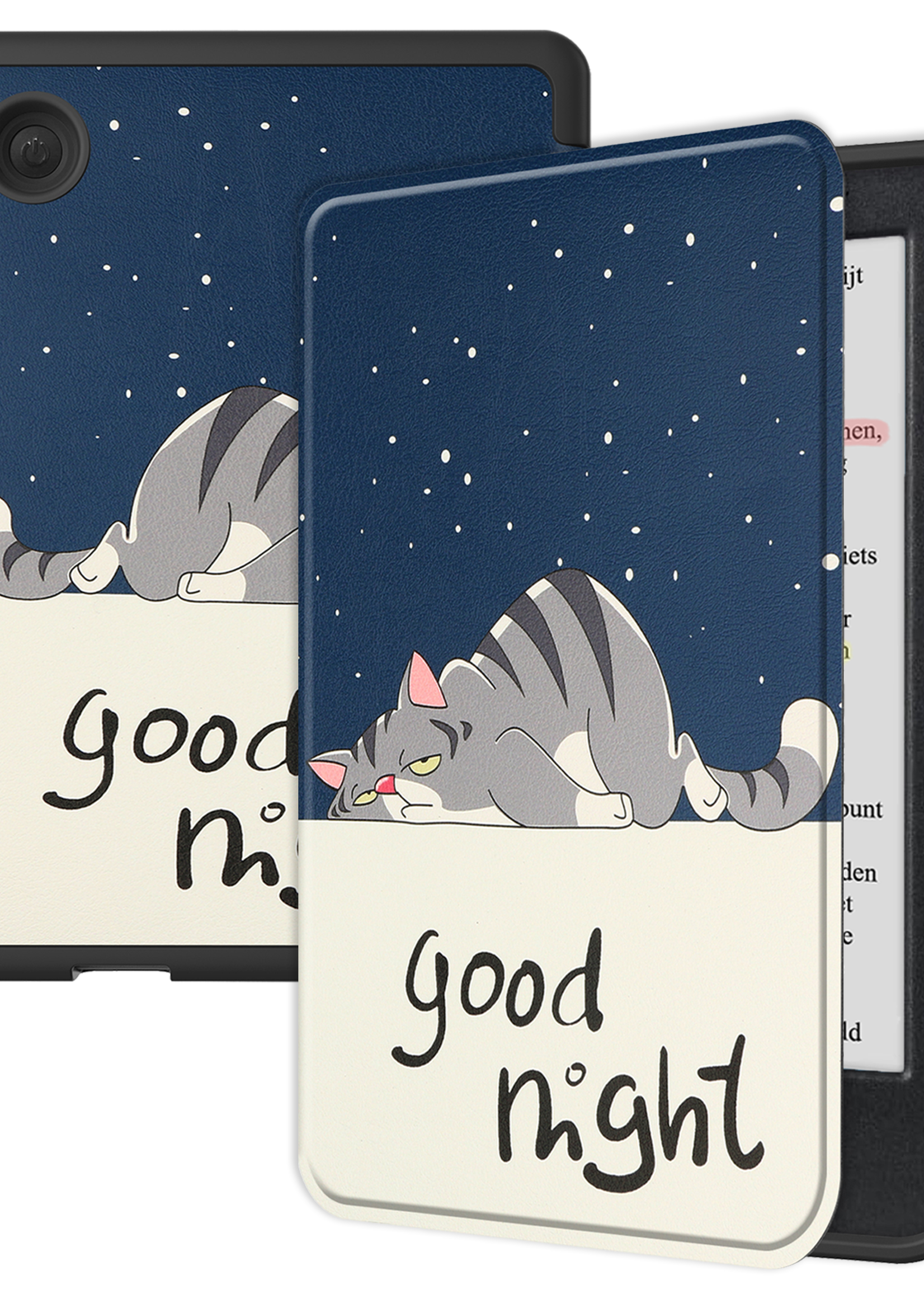 BTH Hoesje Geschikt voor Kobo Clara Colour Hoesje Luxe Bescherm Case - Hoes Geschikt voor Kobo Clara Colour Hoes Book Cover - Kat
