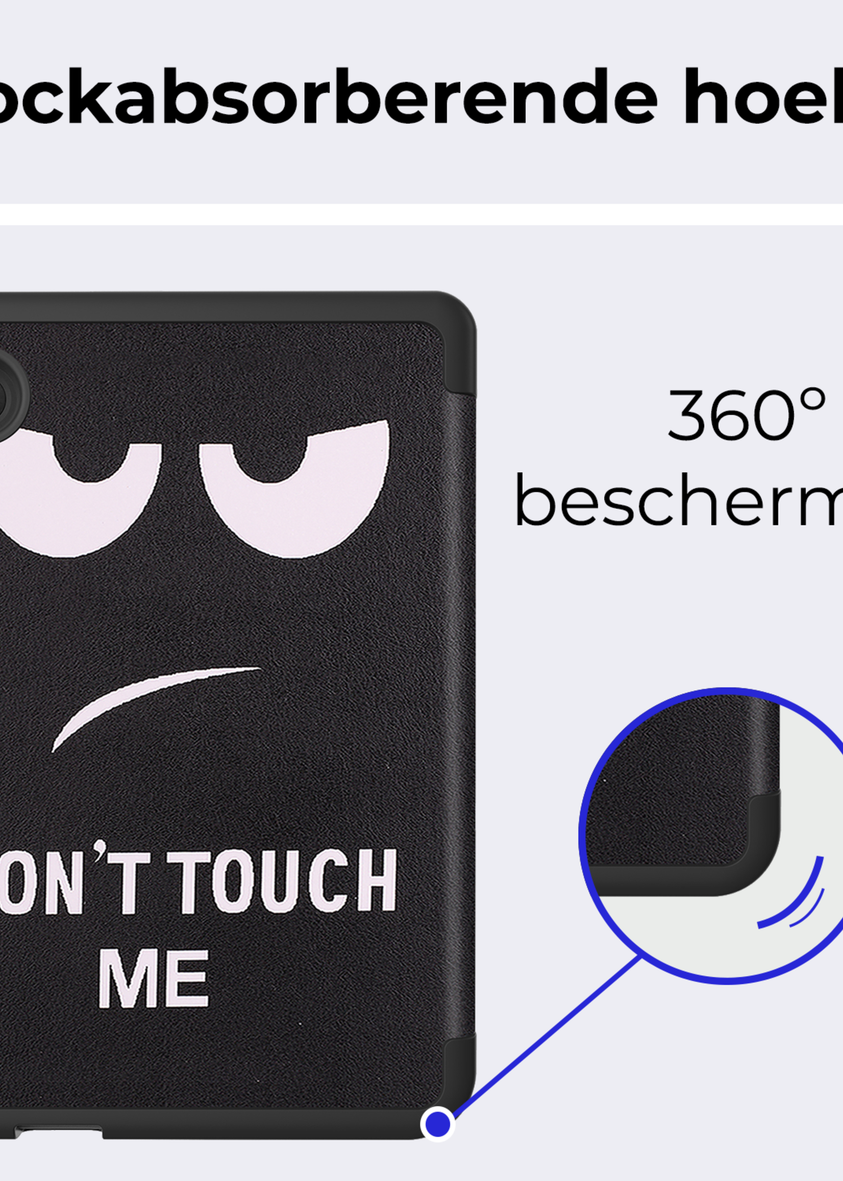 BTH Hoesje Geschikt voor Kobo Clara Colour Hoesje Luxe Bescherm Case - Hoes Geschikt voor Kobo Clara Colour Hoes Book Cover - Don't Touch Me