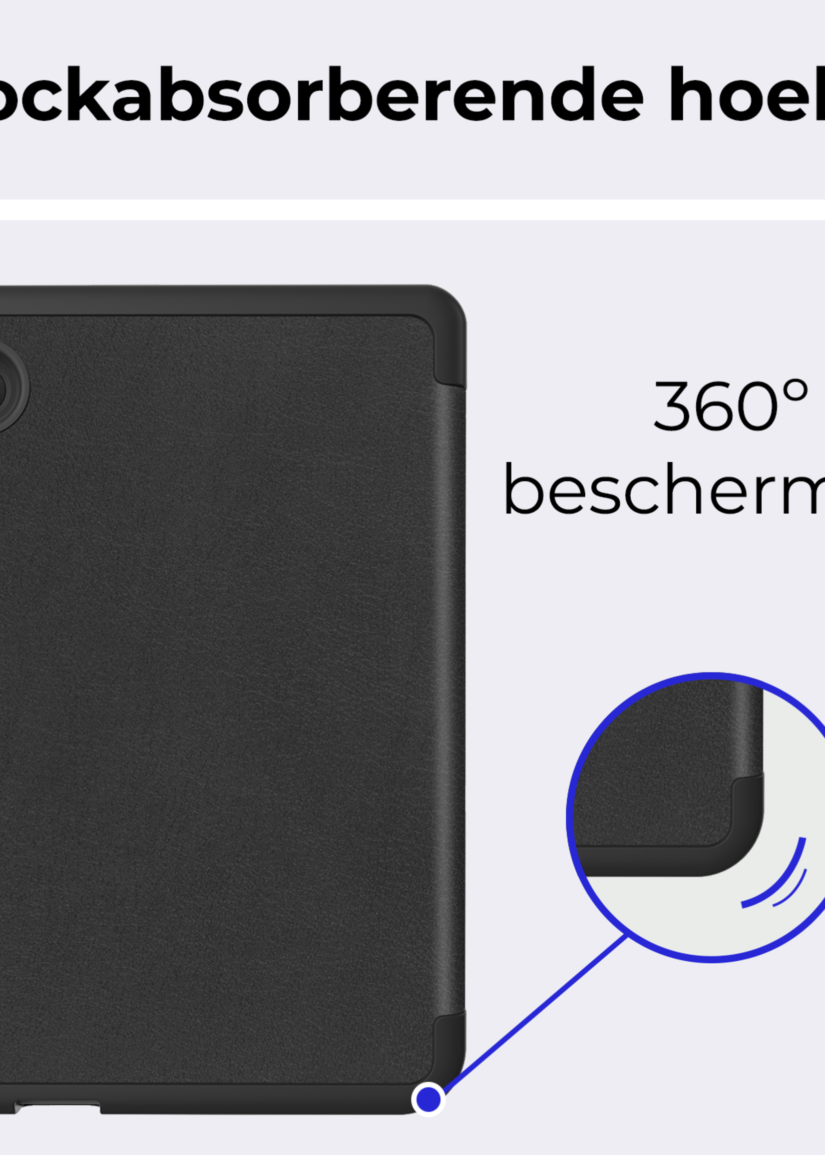 BTH Hoesje Geschikt voor Kobo Clara Colour Hoesje Luxe Bescherm Case - Hoes Geschikt voor Kobo Clara Colour Hoes Book Cover - Zwart