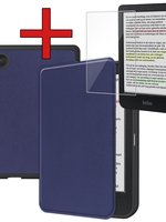 BTH BTH Kobo Clara Colour Hoesje Met Screenprotector - Donkerblauw