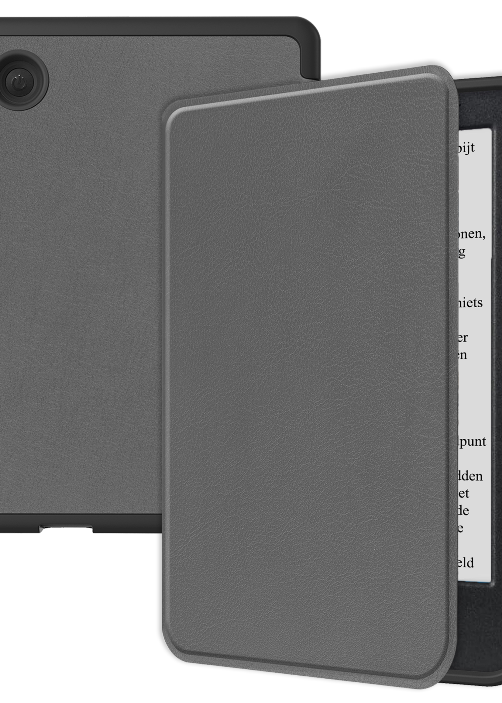 BTH Hoesje Geschikt voor Kobo Clara BW Hoesje Luxe Bescherm Case - Hoes Geschikt voor Kobo Clara BW Hoes Book Cover - Grijs