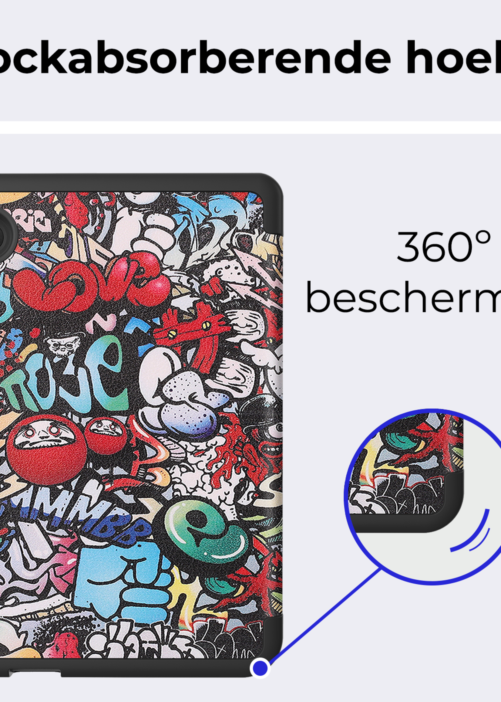 BTH Hoesje Geschikt voor Kobo Clara BW Hoesje Luxe Bescherm Case - Hoes Geschikt voor Kobo Clara BW Hoes Book Cover - Graffity