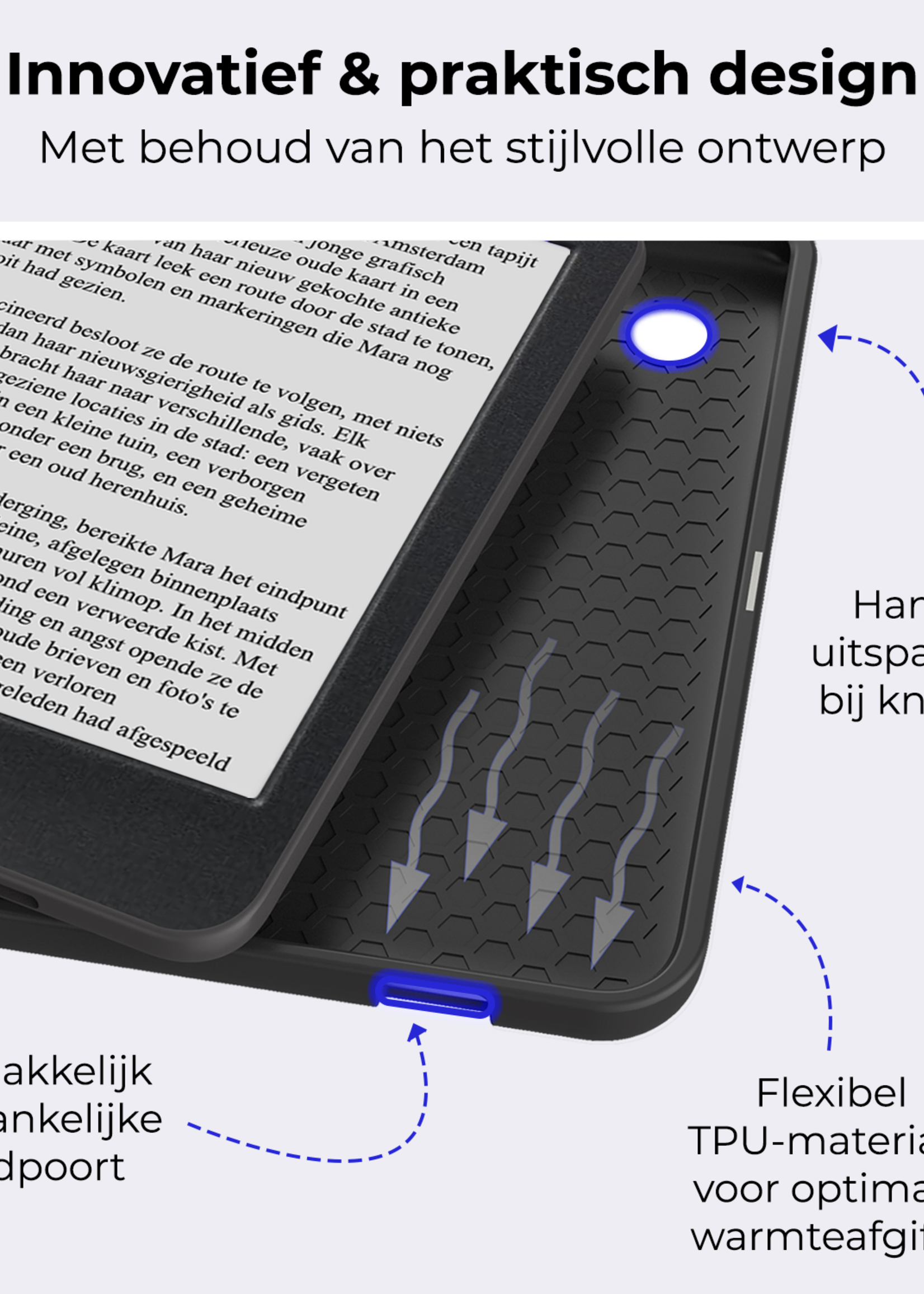 BTH Hoesje Geschikt voor Kobo Clara BW Hoesje Luxe Bescherm Case - Hoes Geschikt voor Kobo Clara BW Hoes Book Cover - Eenhoorn