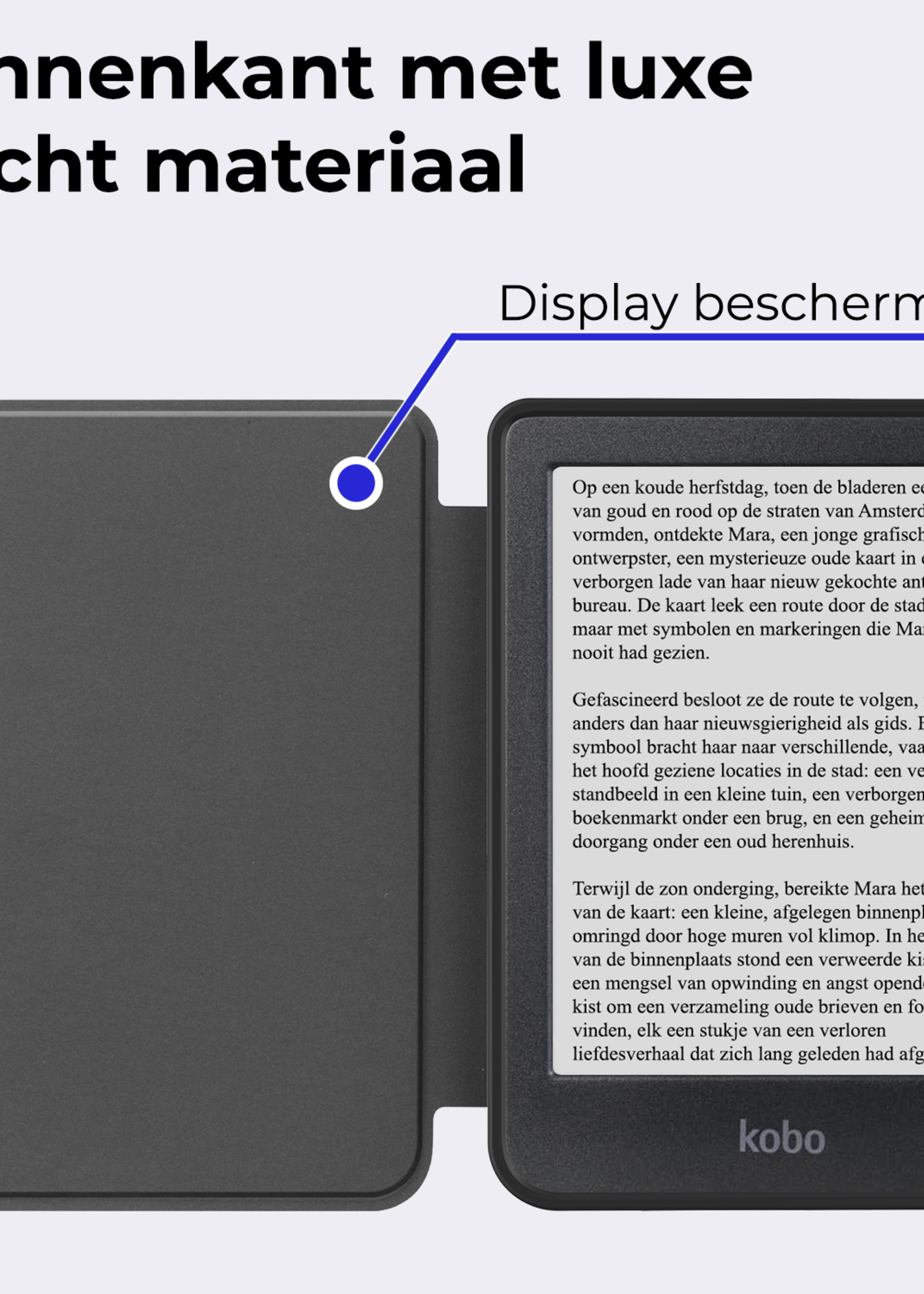 BTH Hoesje Geschikt voor Kobo Clara BW Hoesje Luxe Bescherm Case - Hoes Geschikt voor Kobo Clara BW Hoes Book Cover - Bloesem