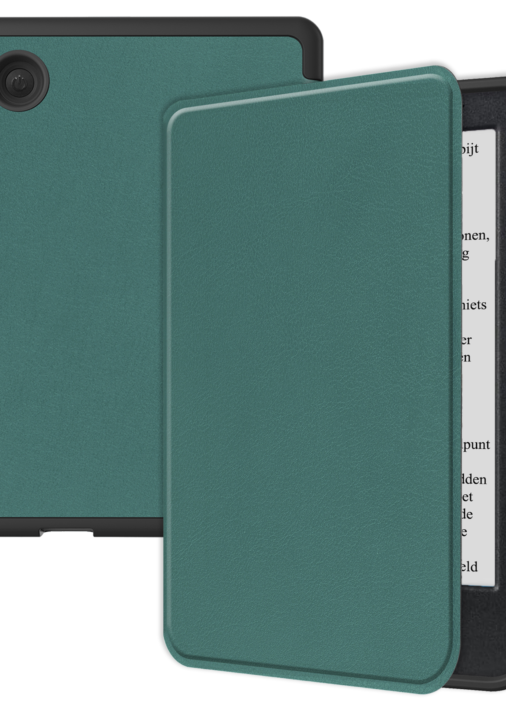 BTH Hoesje Geschikt voor Kobo Clara BW Hoesje Luxe Bescherm Case - Hoes Geschikt voor Kobo Clara BW Hoes Book Cover - Donkergroen