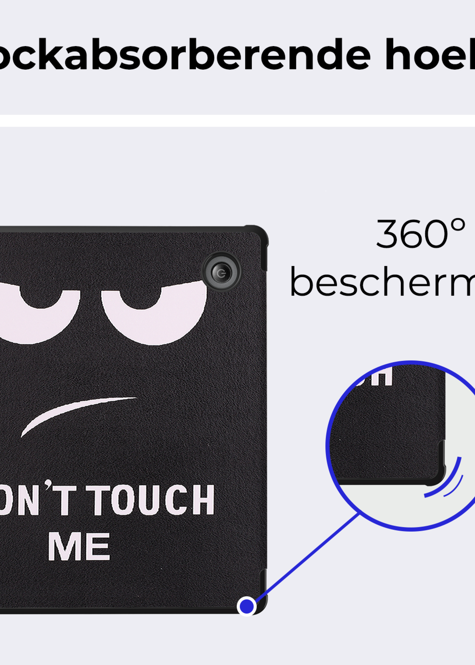 BTH Hoesje Geschikt voor Kobo Libra Colour Hoesje Trifold Bescherm Case - Hoes Geschikt voor Kobo Libra Colour Hoes Book Cover - Don't Touch Me