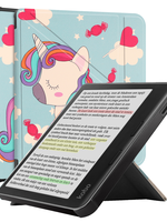 BTH BTH Kobo Libra Colour Hoesje Trifold - Eenhoorn