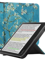 BTH BTH Kobo Libra Colour Hoesje Trifold - Bloesem