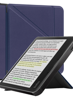 BTH BTH Kobo Libra Colour Hoesje Trifold - Donkerblauw