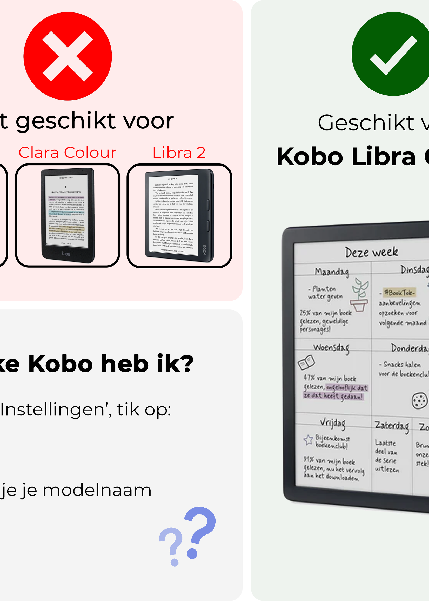 BTH Hoesje Geschikt voor Kobo Libra Colour Hoesje Trifold Bescherm Case - Hoes Geschikt voor Kobo Libra Colour Hoes Book Cover - Donkerblauw