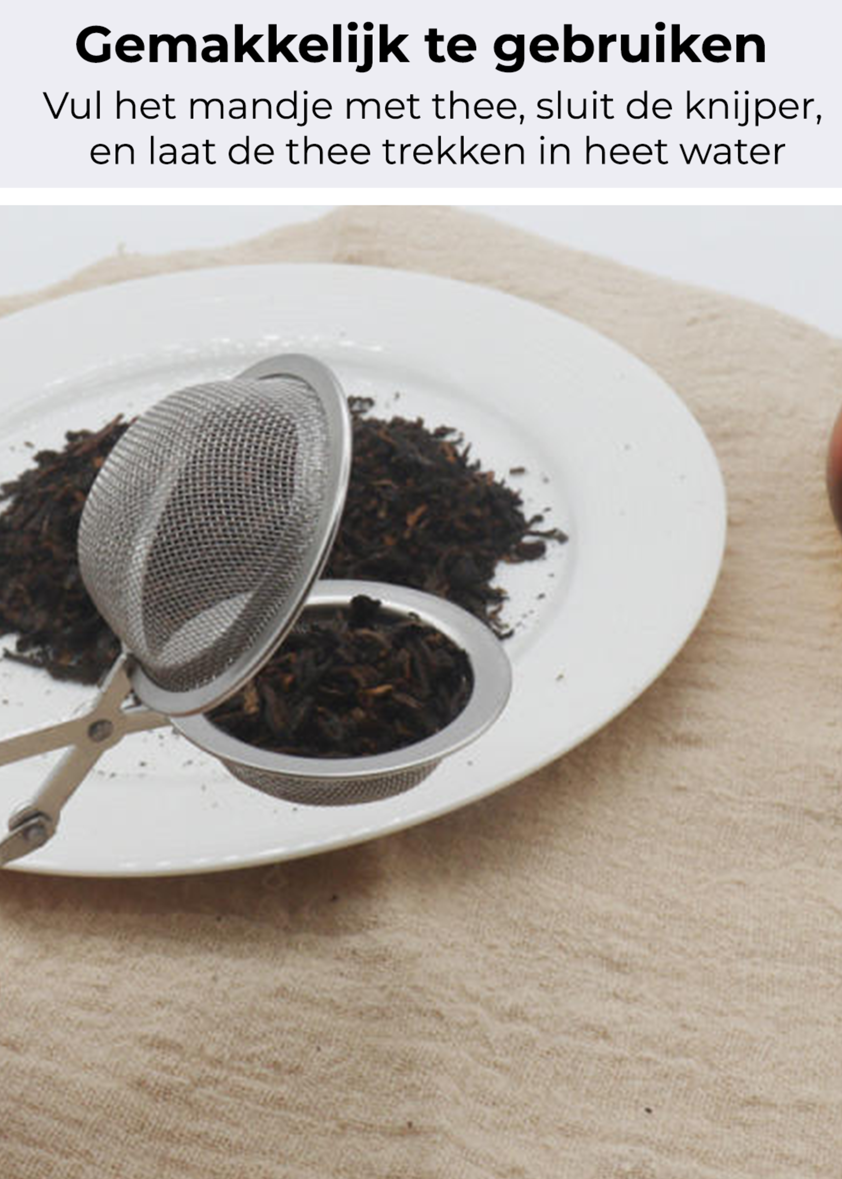 BTH Theezeef voor Losse Thee - RVS Thee Ei Thee Infuser Theefilter voor Losse Thee - Zilver - 2 PACK