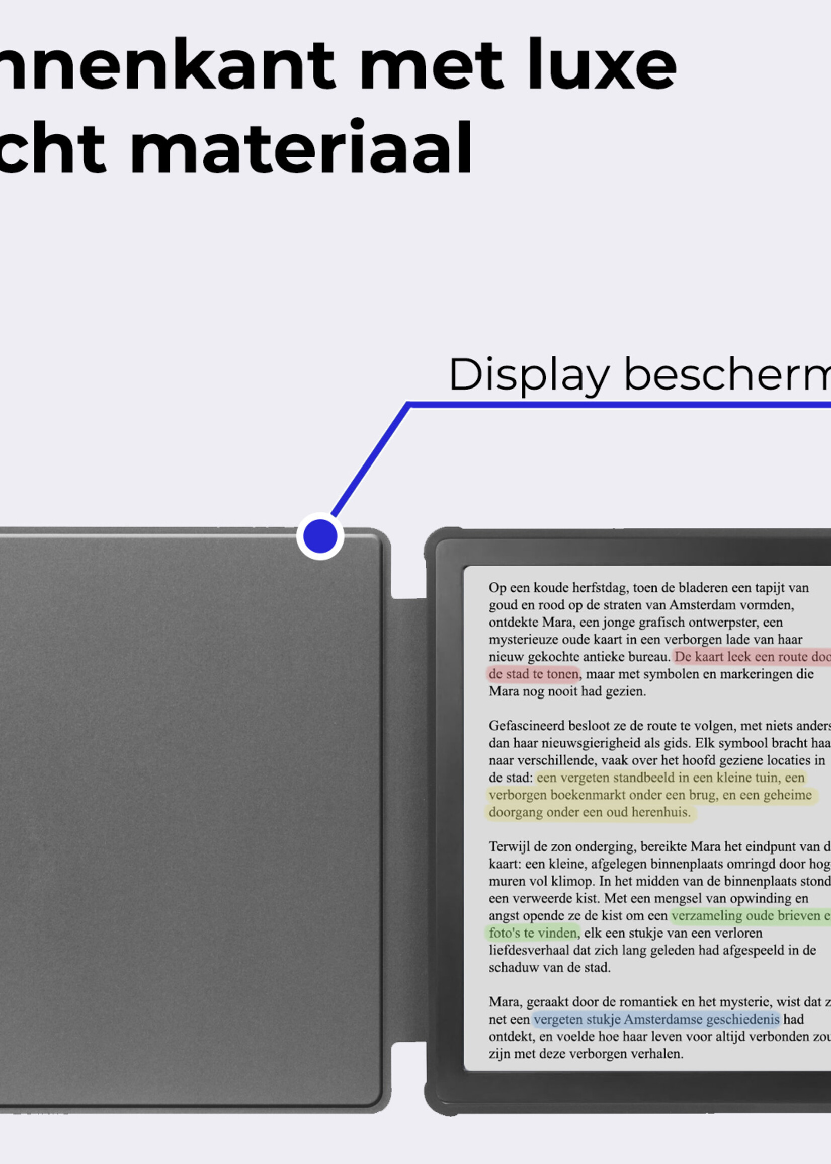 BTH Hoesje Geschikt voor Kobo Libra Colour Hoesje Luxe Bescherm Case - Hoes Geschikt voor Kobo Libra Colour Hoes Book Cover - Galaxy