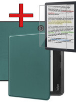 BTH BTH Kobo Libra Colour Hoesje Met Screenprotector - Donkergroen