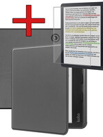 BTH BTH Kobo Libra Colour Hoesje Met Screenprotector - Grijs