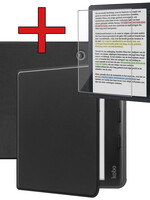 BTH BTH Kobo Libra Colour Hoesje Met Screenprotector - Zwart