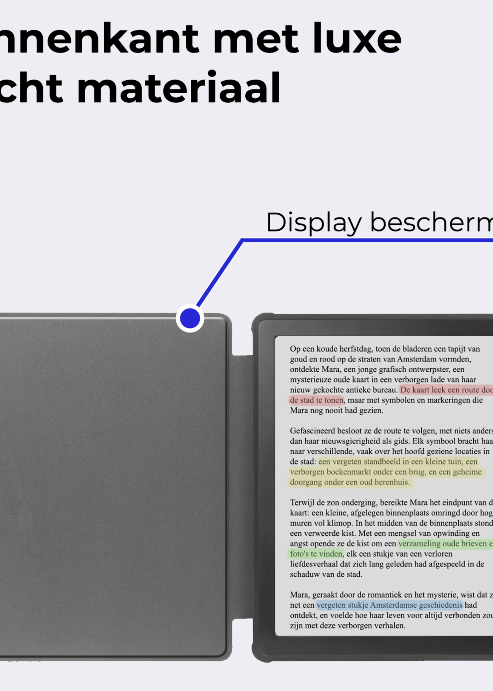 BTH Hoesje Geschikt voor Kobo Libra Colour Hoesje Luxe Bescherm Case - Hoes Geschikt voor Kobo Libra Colour Hoes Book Cover - Kat