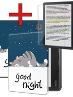 BTH BTH Kobo Libra Colour Hoesje Met Screenprotector - Kat