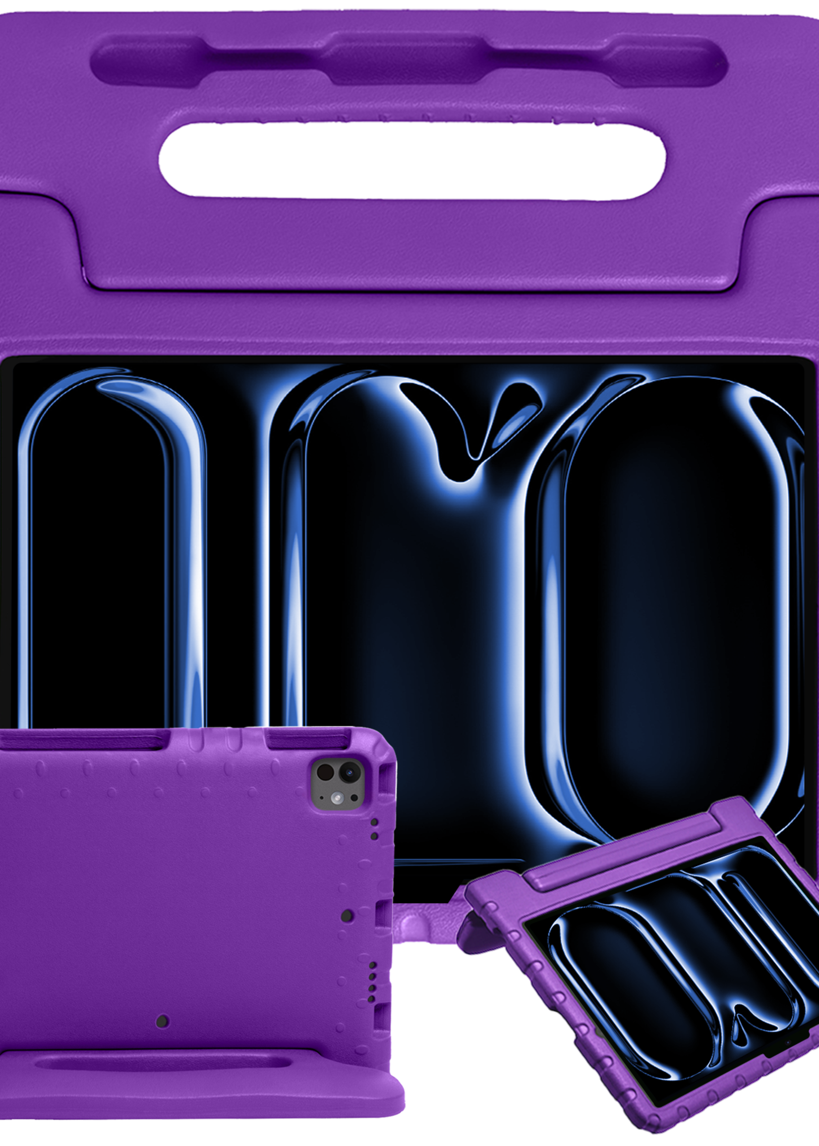 BTH iPad Pro 11 inch 2024 Hoes Kinder Hoesje Kids Case Cover Kids Proof - iPad Pro 11 inch 2024 Kinder Hoes - Paars