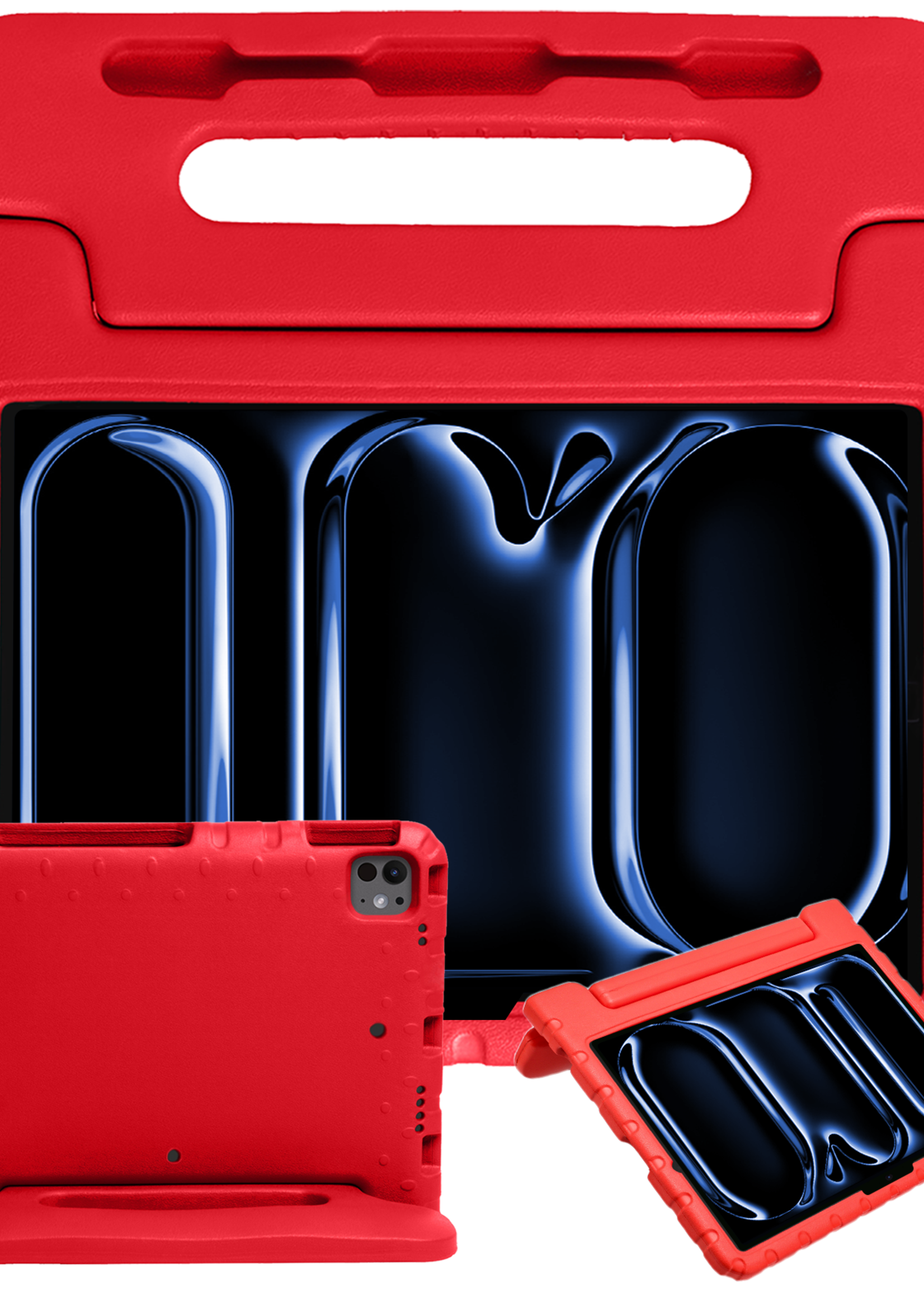BTH iPad Pro 11 inch 2024 Hoes Kinder Hoesje Kids Case Cover Kids Proof - iPad Pro 11 inch 2024 Kinder Hoes - Rood