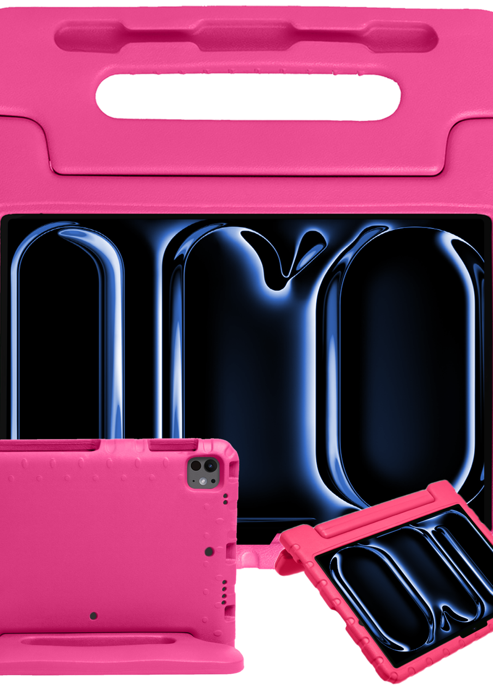 BTH iPad Pro 11 inch 2024 Hoes Kinder Hoesje Kids Case Cover Kids Proof - iPad Pro 11 inch 2024 Kinder Hoes - Roze