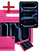 BTH BTH iPad Pro 2024 (11 inch) Kinderhoes Met Screenprotector - Roze
