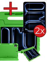 BTH BTH iPad Pro 2024 (11 inch) Kinderhoes Met 2x Screenprotector - Groen