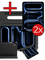 BTH BTH iPad Pro 2024 (11 inch) Kinderhoes Met 2x Screenprotector - Zwart