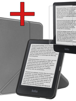 BTH BTH Kobo Clara BW Hoesje Trifold Met Screenprotector - Grijs