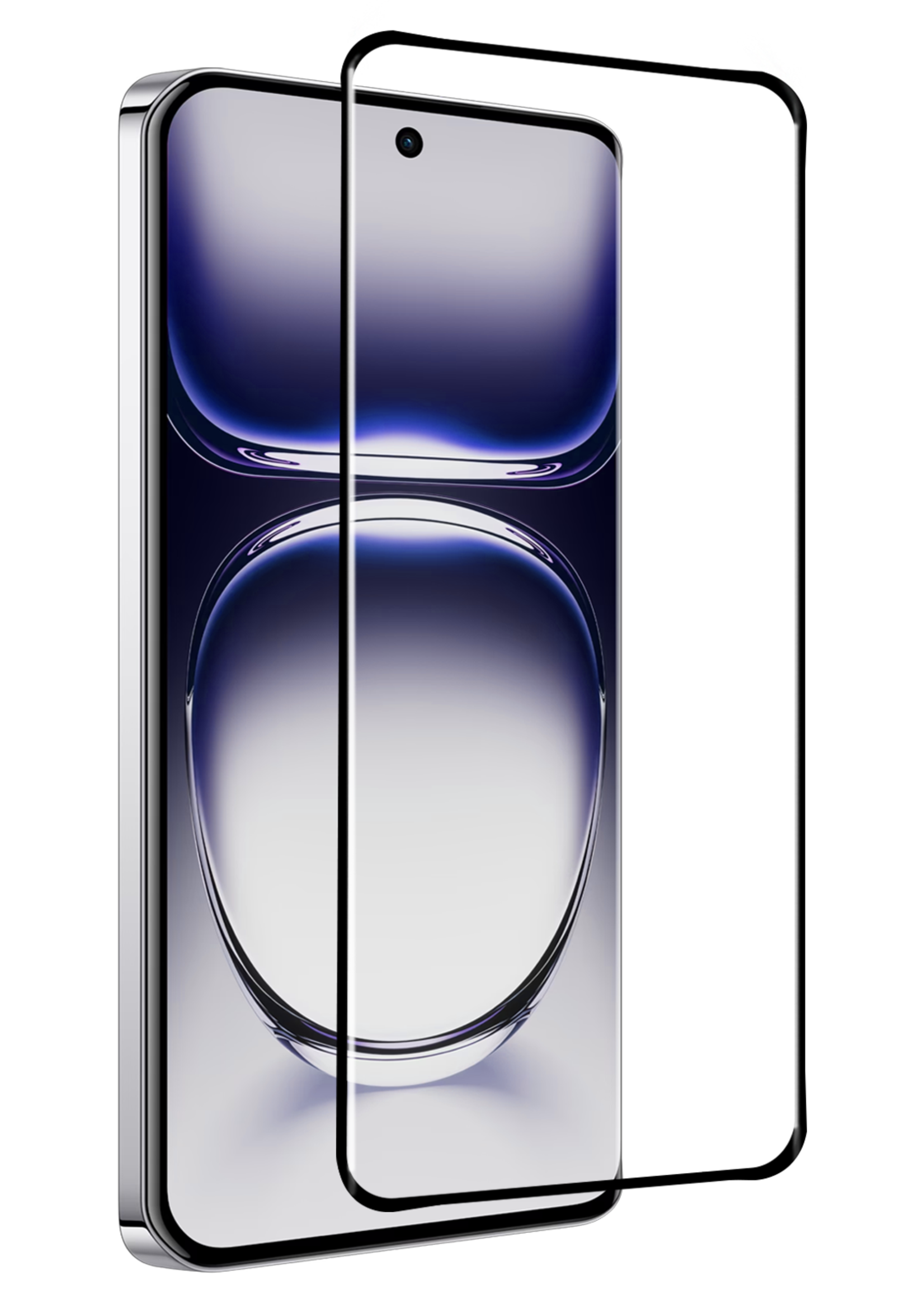 BTH Screenprotector Geschikt voor Oppo Reno12 Pro Screenprotector Beschermglas Full Cover - Screenprotector Geschikt voor Oppo Reno12 Pro Screen Protector Full Cover