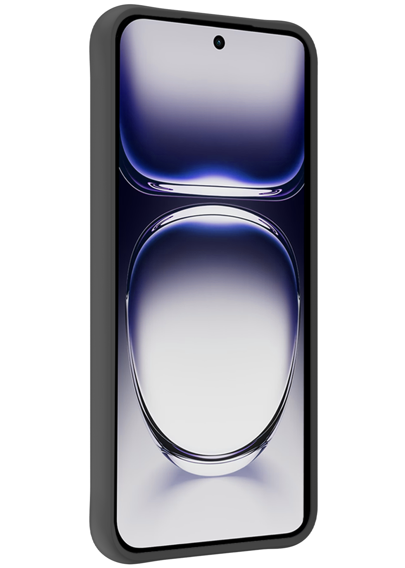 BTH Hoes Geschikt voor Oppo Reno12 Pro Hoesje Siliconen Back Cover Case - Hoesje Geschikt voor Oppo Reno12 Pro Hoes Cover Hoesje - Zwart