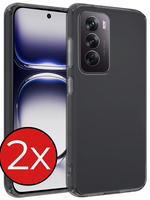 BTH BTH Oppo Reno12 Pro Hoesje Siliconen - Transparant - 2 PACK