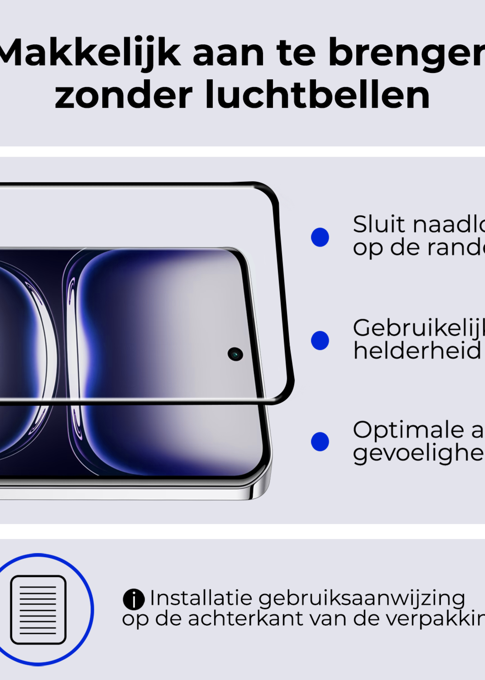 BTH Hoes Geschikt voor Oppo Reno12 Pro Hoesje Siliconen Back Cover Case Met 2x Screenprotector - Hoesje Geschikt voor Oppo Reno12 Pro Hoes Cover Hoesje - Zwart