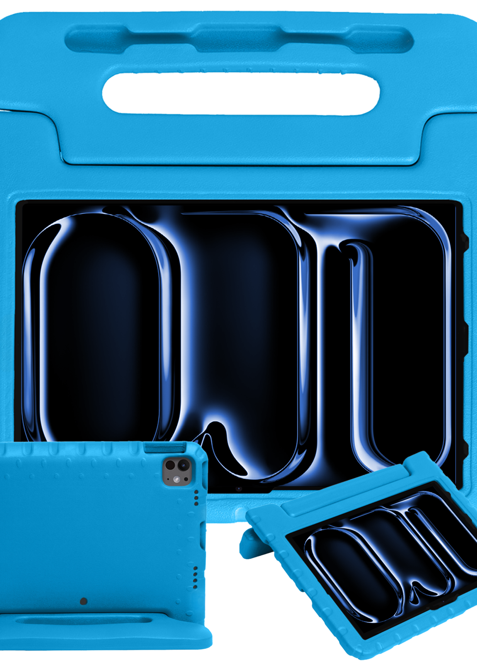 BTH iPad Pro 13 inch 2024 Hoes Kinder Hoesje Kids Case Cover Kids Proof - iPad Pro 13 inch 2024 Kinder Hoes - Licht Blauw