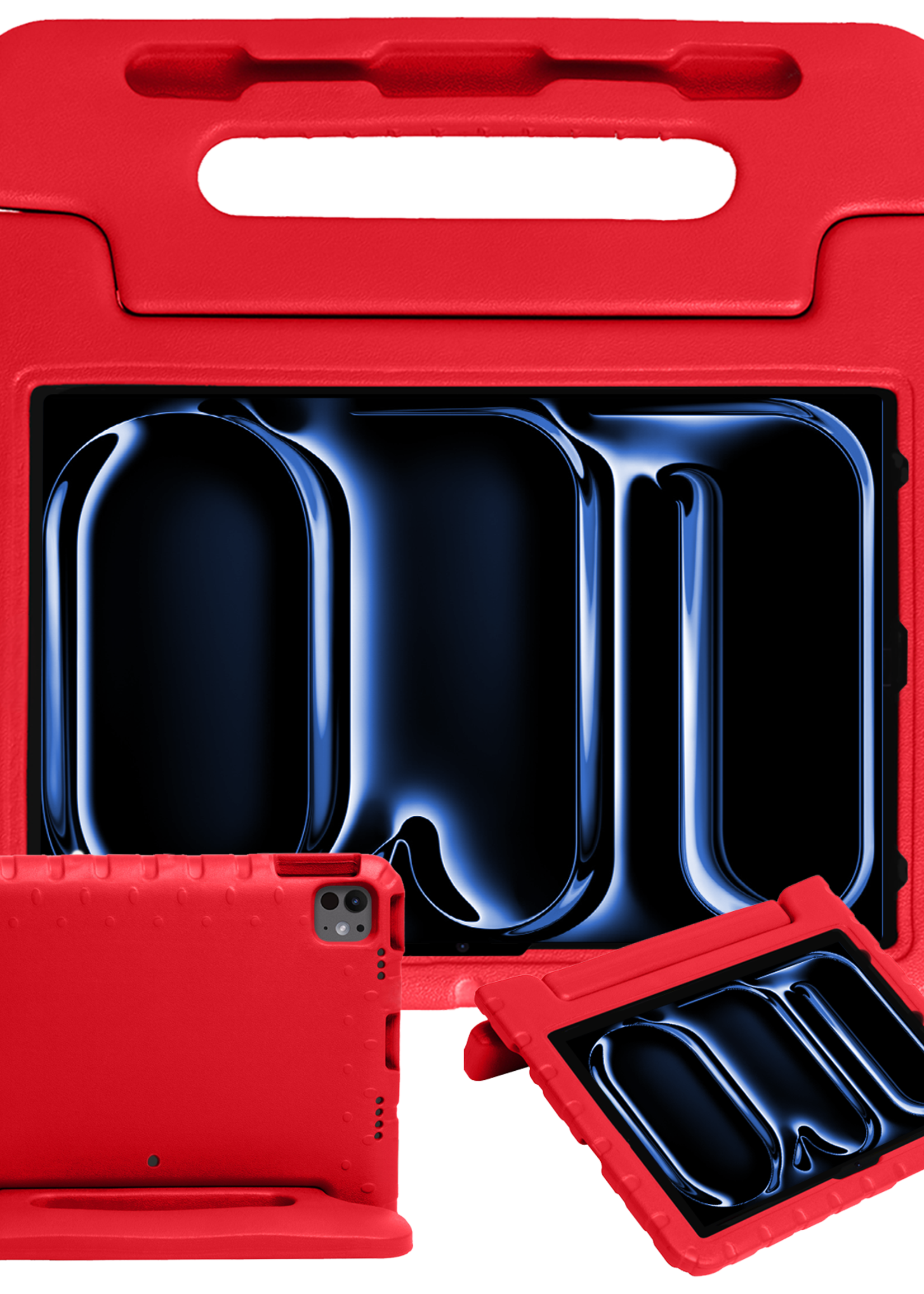 BTH iPad Pro 13 inch 2024 Hoes Kinder Hoesje Kids Case Cover Kids Proof - iPad Pro 13 inch 2024 Kinder Hoes - Rood