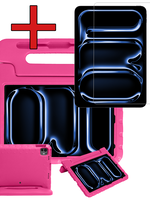 BTH BTH iPad Pro 2024 (13 inch) Kinderhoes Met Screenprotector - Roze