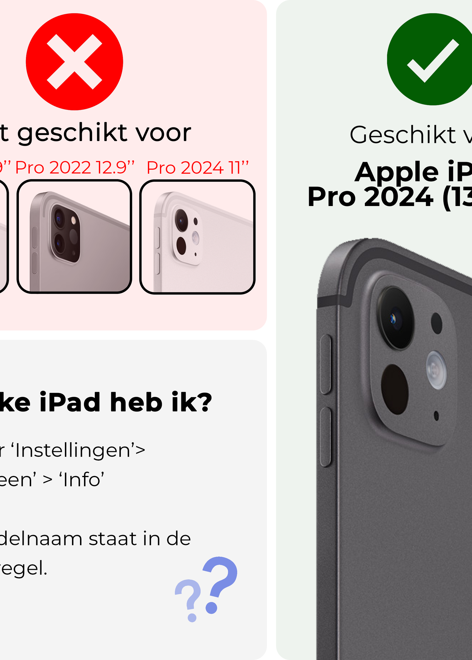 BTH iPad Pro 13 inch 2024 Hoes Kinder Hoesje Kids Case Cover Kids Proof Met 2x Screenprotector - iPad Pro 13 inch 2024 Kinder Hoes - Licht Blauw